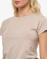 T-shirt con stampa in cotone stretch