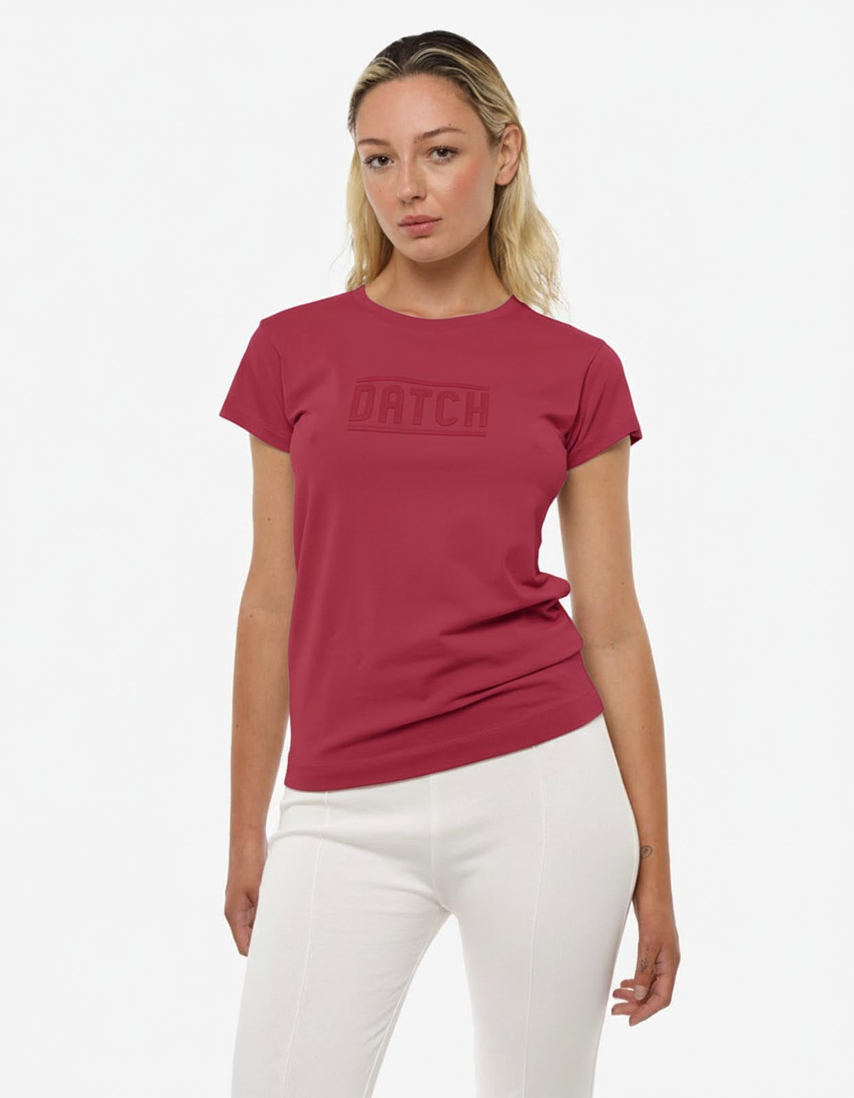 T-shirt con stampa in cotone stretch