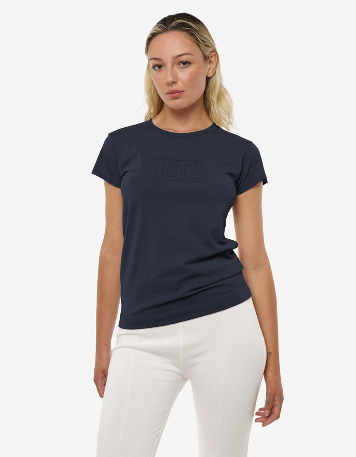 T-shirt con stampa in cotone stretch
