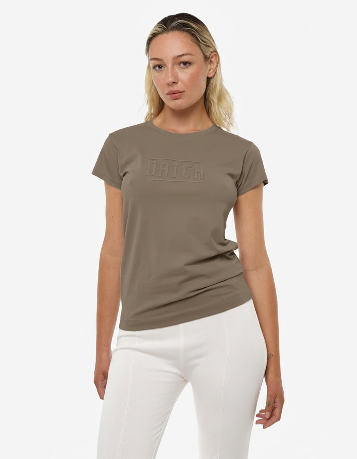 T-shirt con stampa in cotone stretch