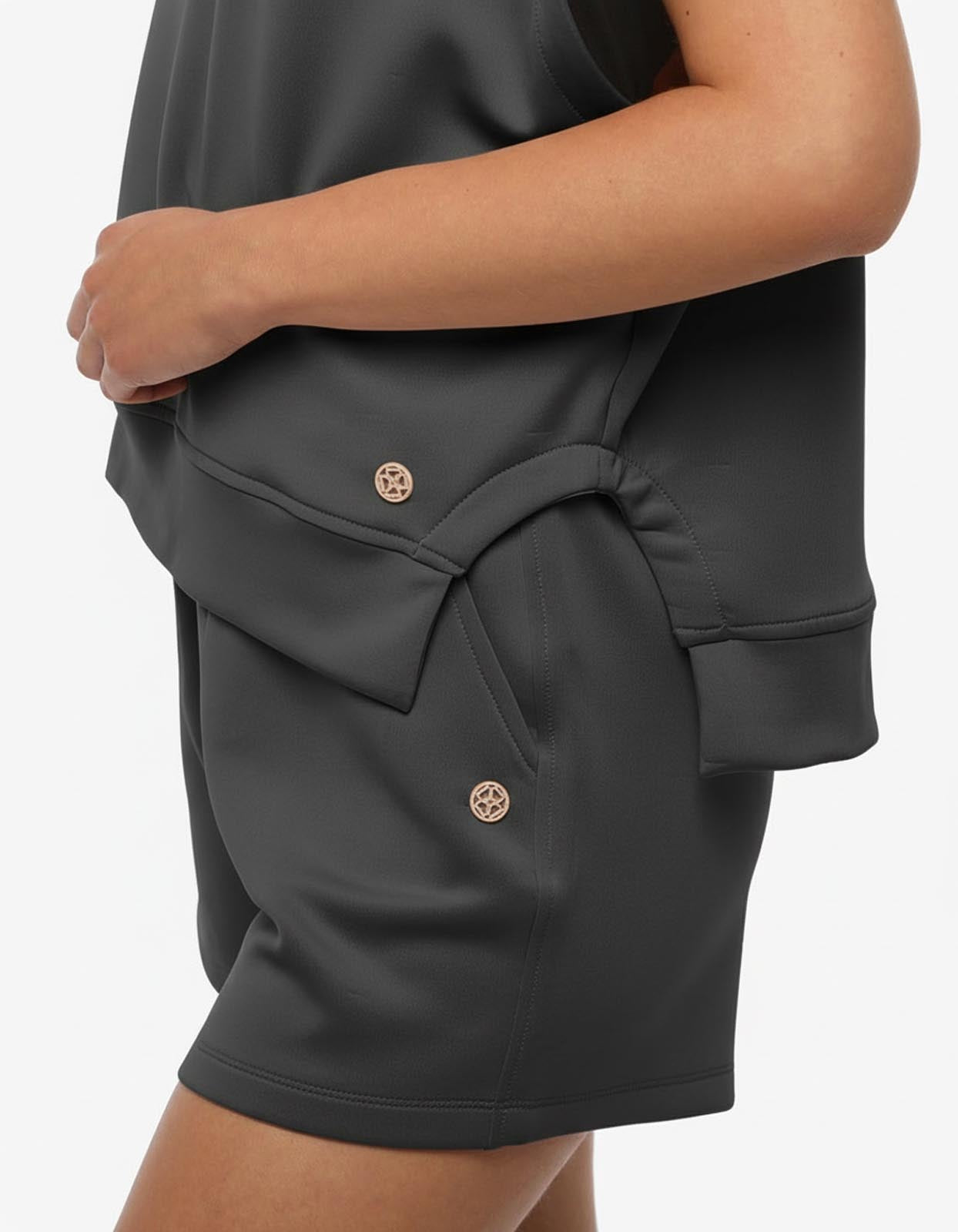 Gilet in felpa con cappuccio