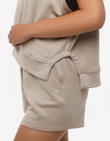 Gilet in felpa con cappuccio