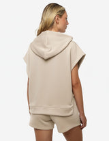 Gilet in felpa con cappuccio