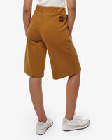 Bermuda stampa mylar taglio over in cotone stretch