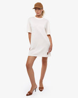 Abito stampa mylar con strass in cotone