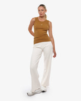 Canotta ricamo lurex con strass in cotone stretch