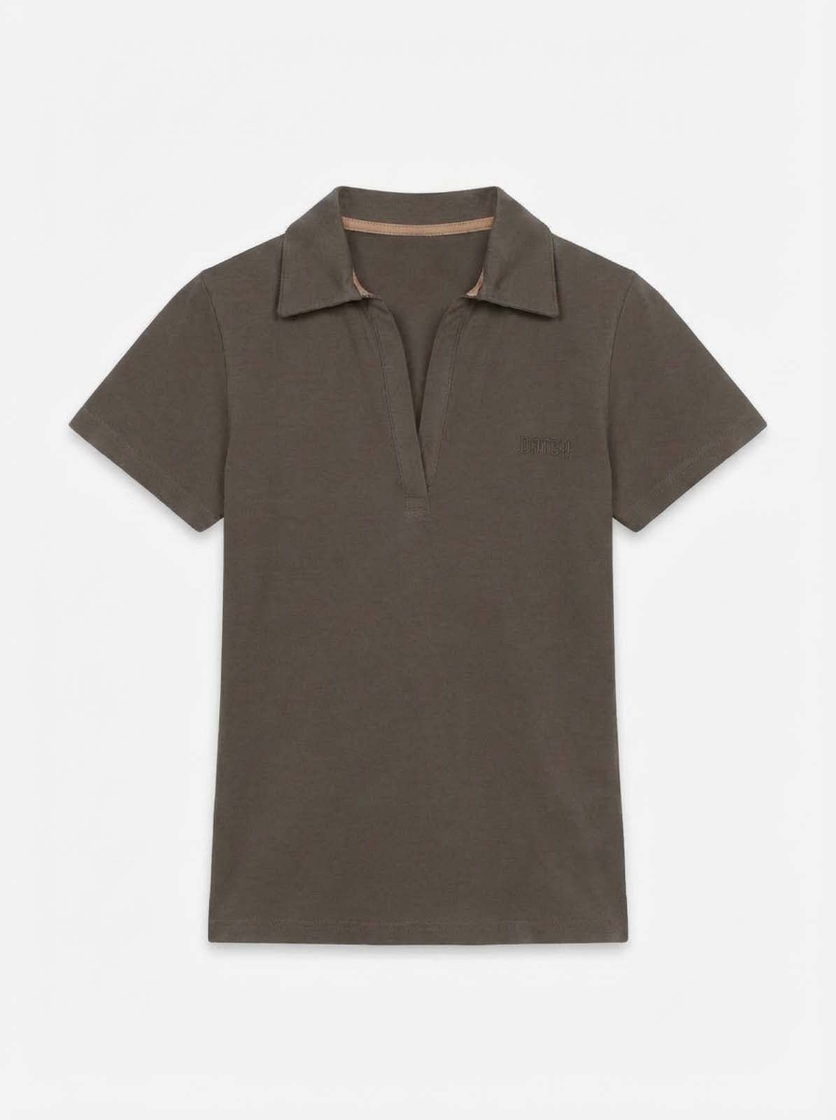 T-shirt mezze maniche con colletto polo