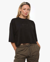 T-shirt cropped taglio over in cotone
