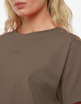 T-shirt con ricamo in cotone