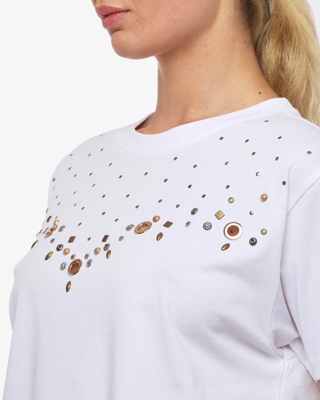 T-shirt forata in Cotone