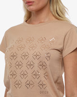 T-shirt con paillettes in cotone