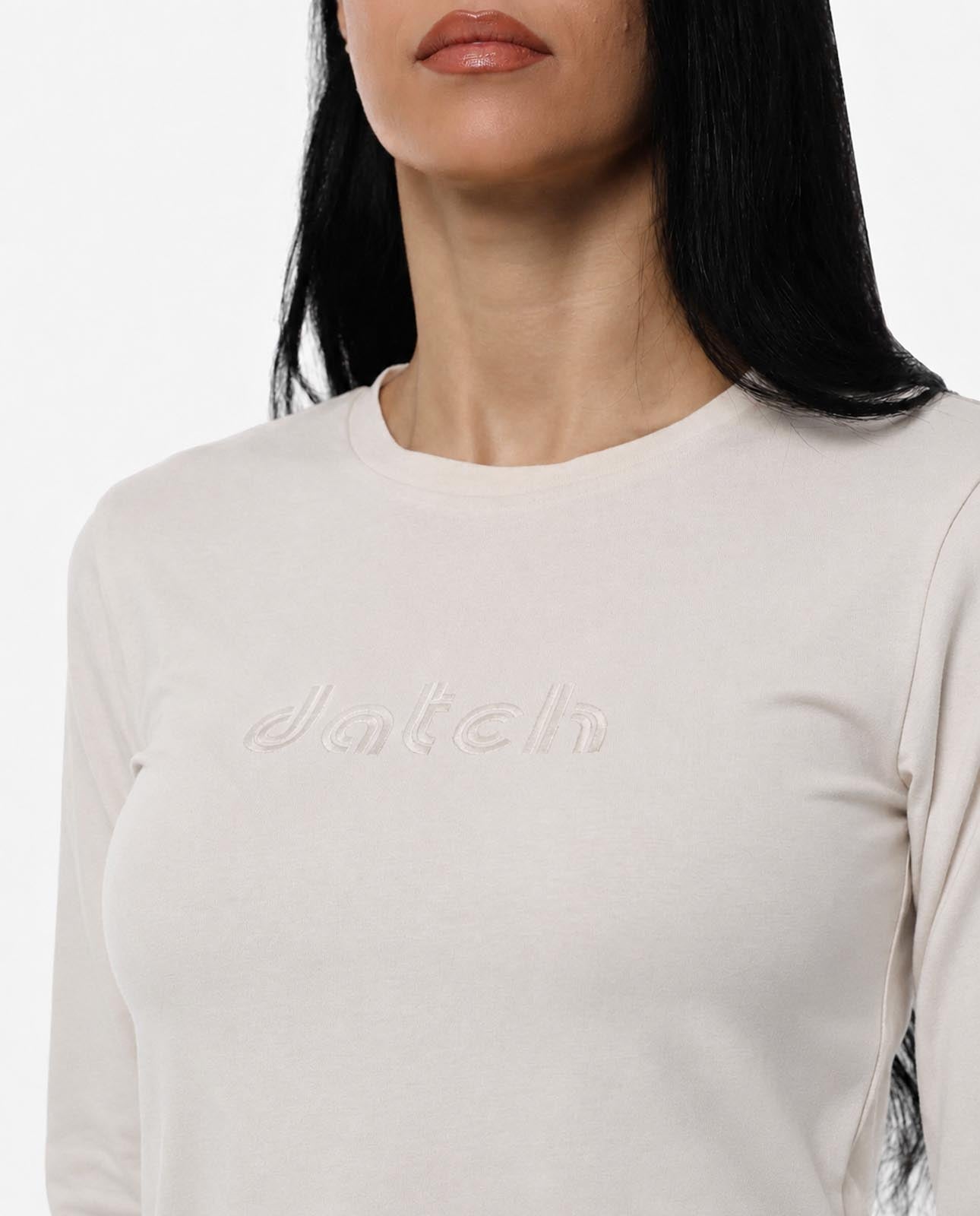 T-shirt a maniche lunghe con stampa mylar