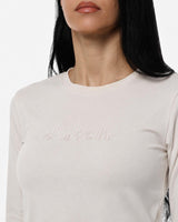 T-shirt a maniche lunghe con stampa mylar