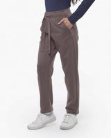 Pantaloni in felpa barrel con ricamo