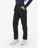 Pantaloni in felpa barrel con ricamo