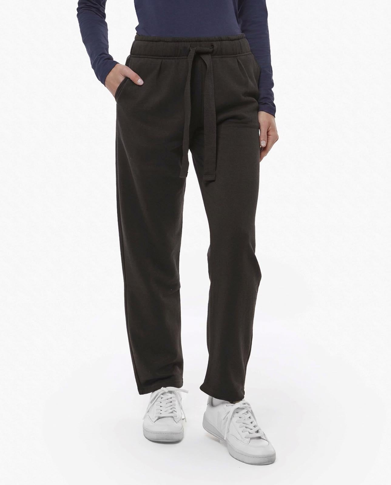 Pantaloni in felpa barrel con ricamo
