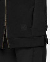 Felpa con cappuccio e zip in interlock