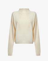 Maglia con collo vulcano e strass