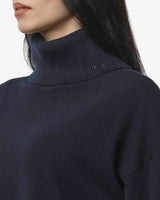 Maglia a collo alto a maniche lunghe con strass