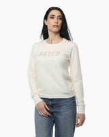 Maglia girocollo con strass e logo