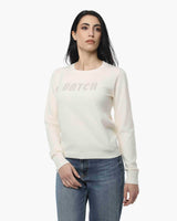 Maglia girocollo con strass e logo