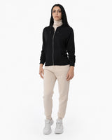 Felpa zip con cappuccio donna