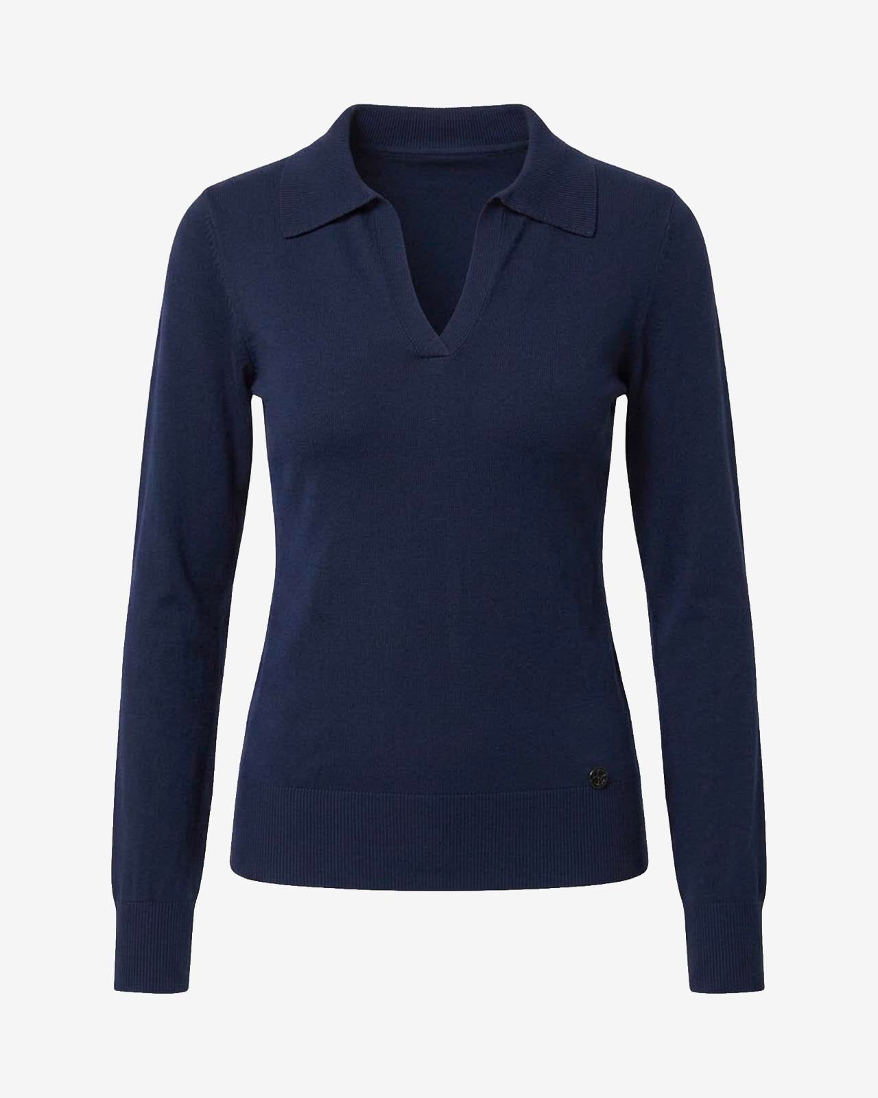 Maglia con collo polo e applicazione logo