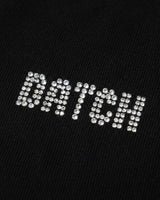 T-shirt con collo polo e strass