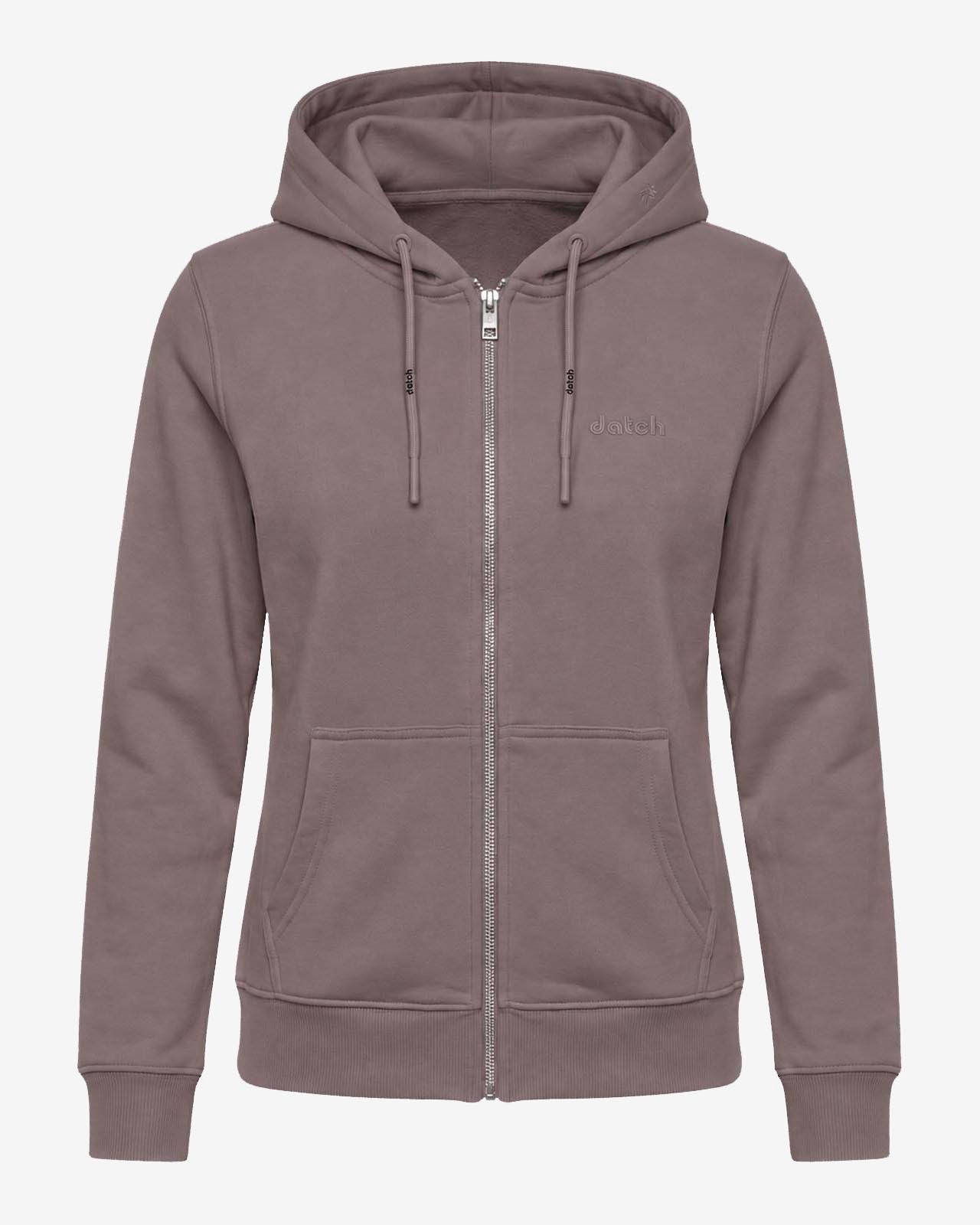 Felpa zip con cappuccio donna
