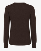 Maglia girocollo con collo a costine