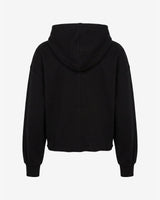 Felpa over con cappuccio e ricamo multicolore