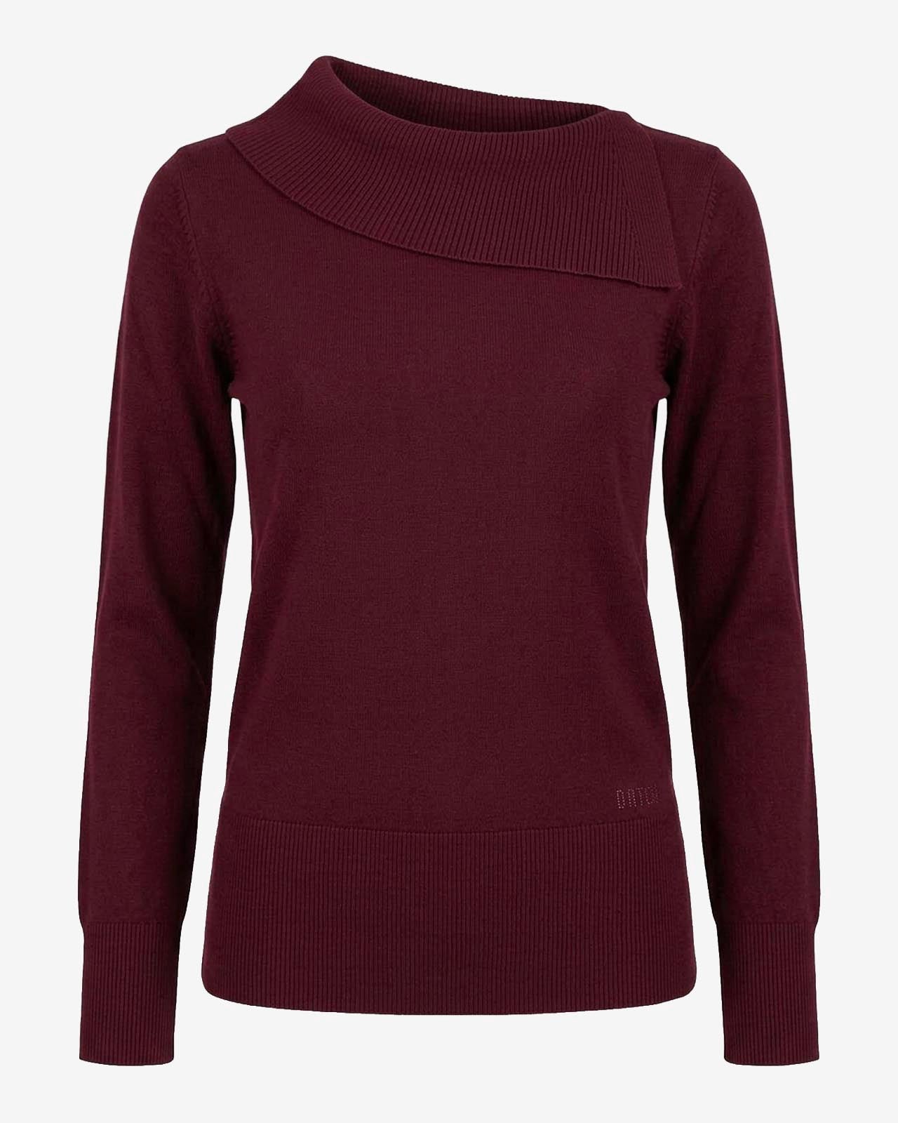 Maglia con scollo asimmetrico e strass
