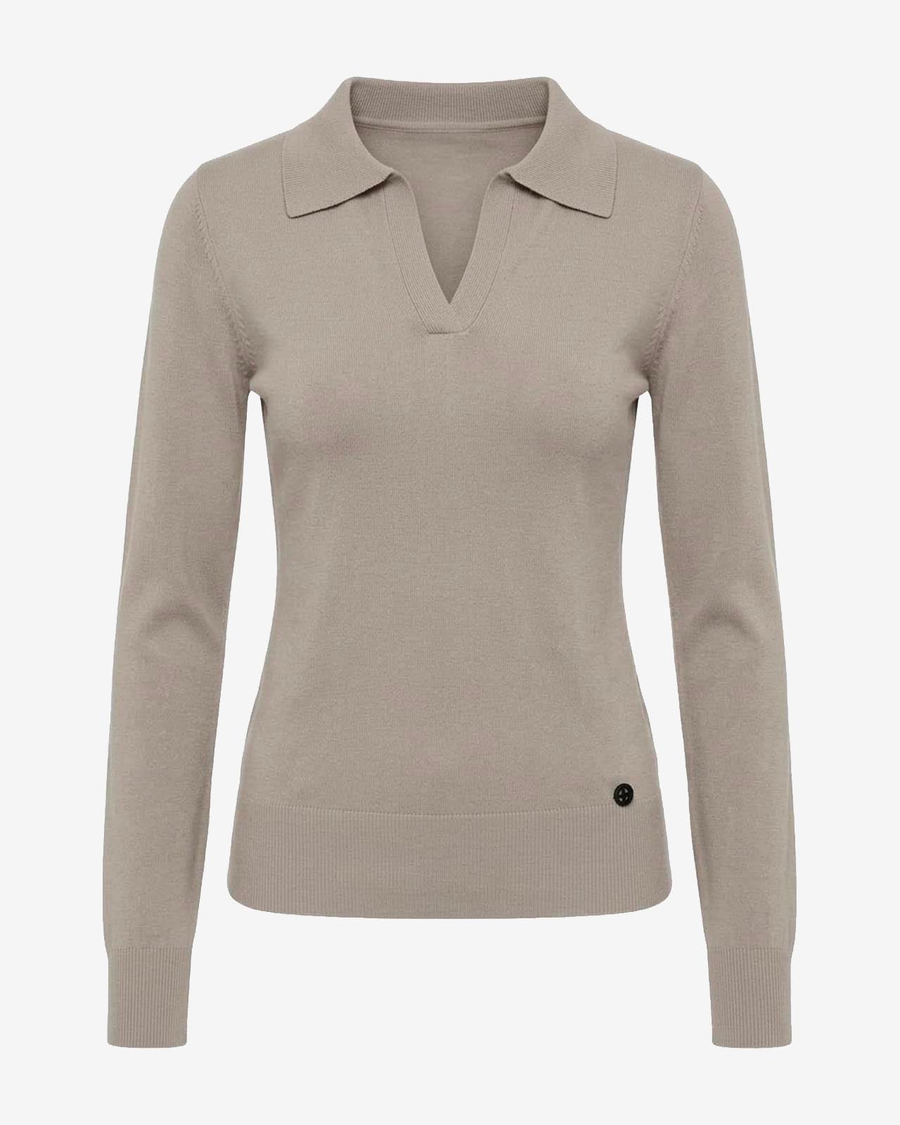 Maglia con collo polo e applicazione logo