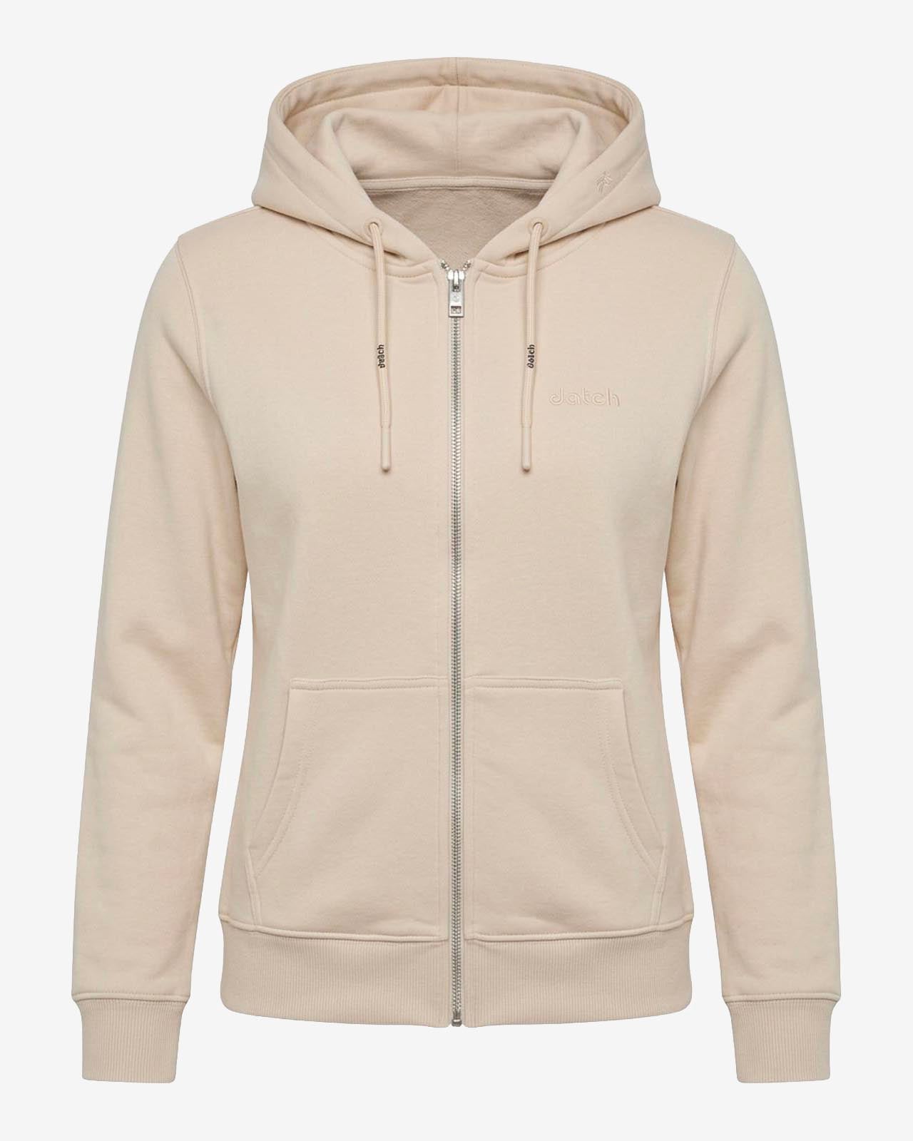 Felpa zip con cappuccio donna