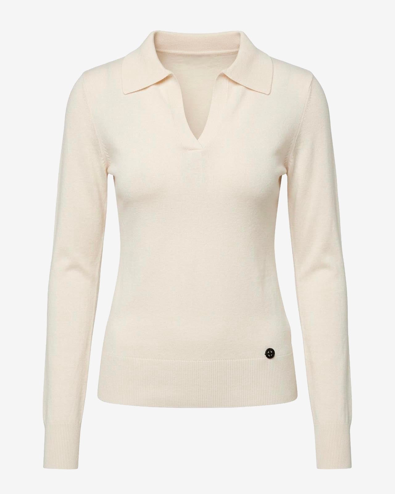 Maglia con collo polo e applicazione logo