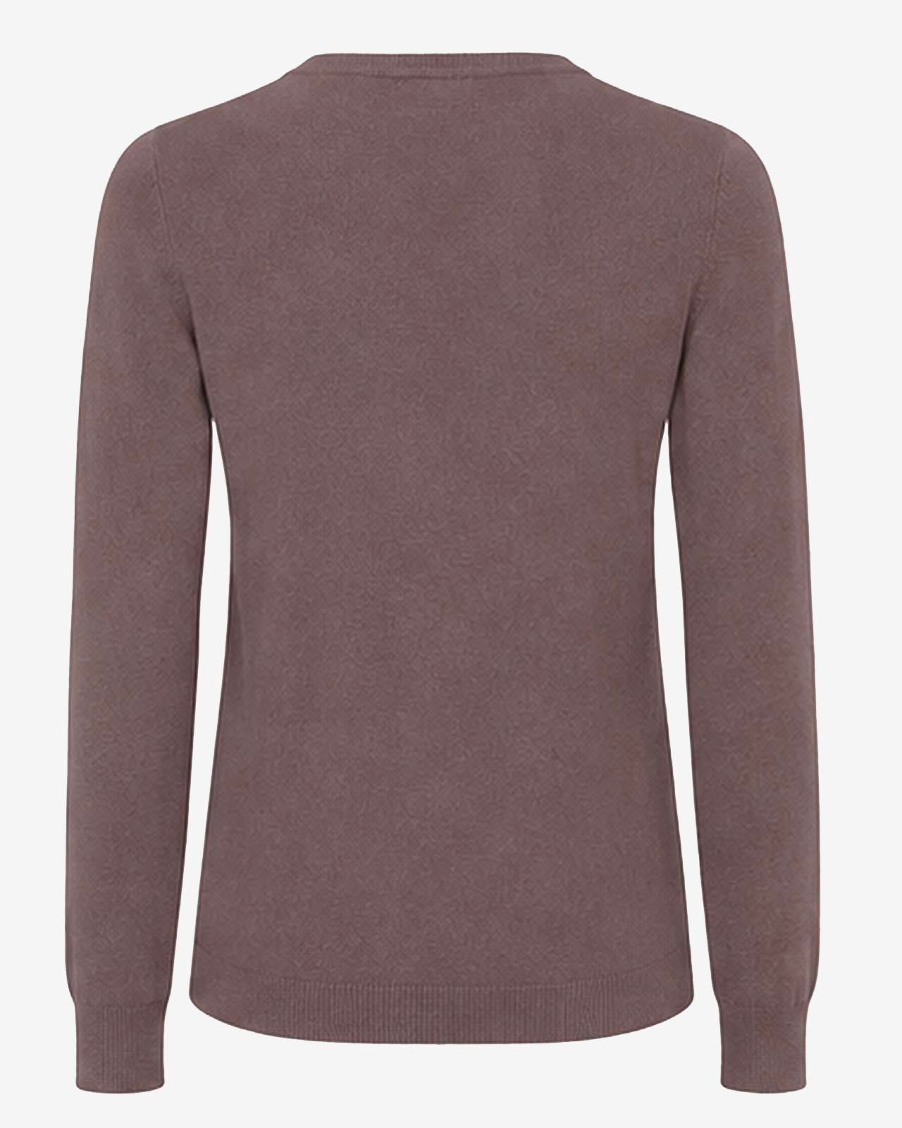 Maglia girocollo con collo a costine