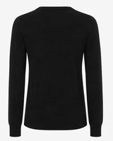 Maglia girocollo con collo a costine
