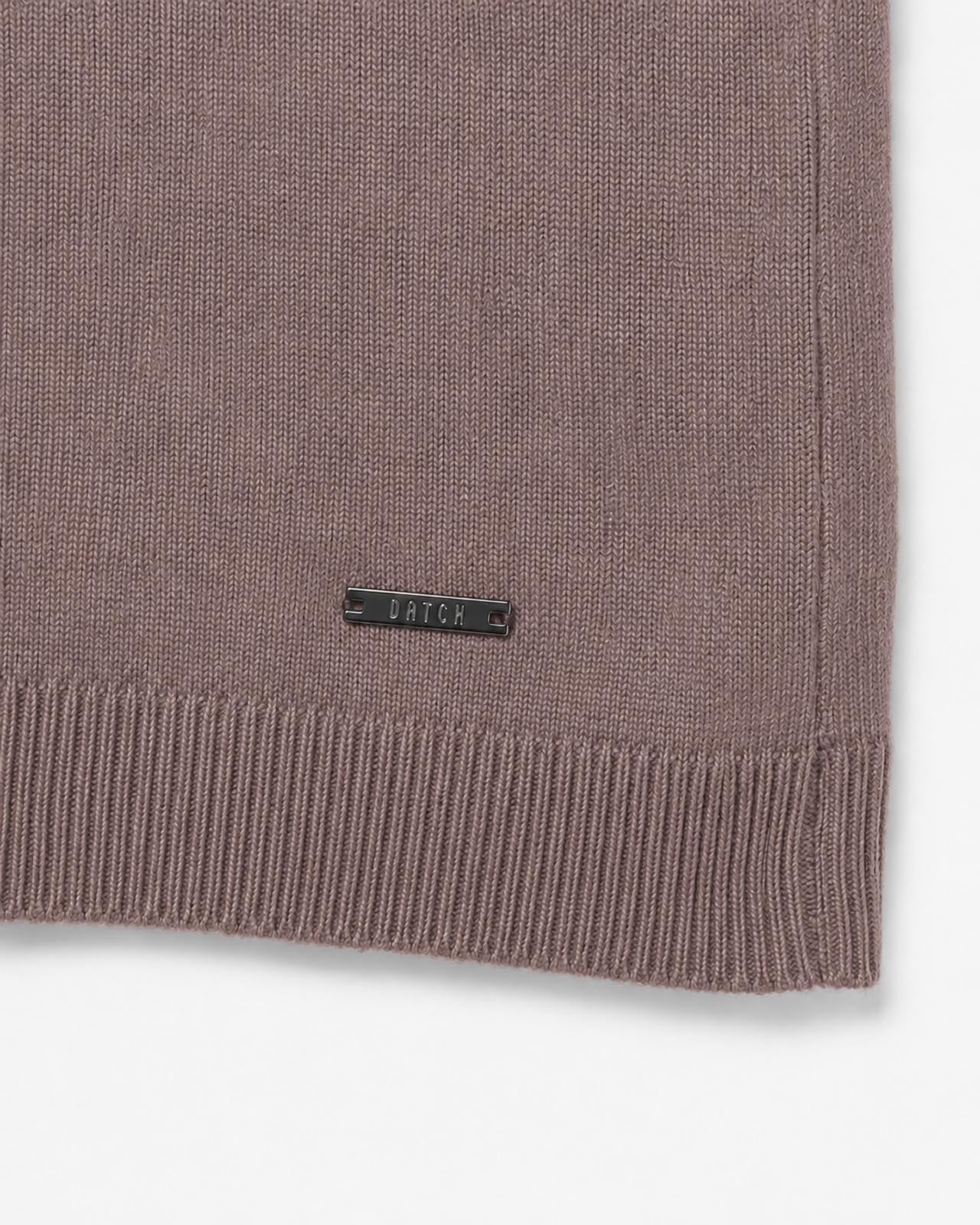 Maglia girocollo con collo a costine