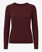 Maglia girocollo con collo a costine