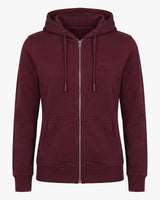 Felpa zip con cappuccio donna