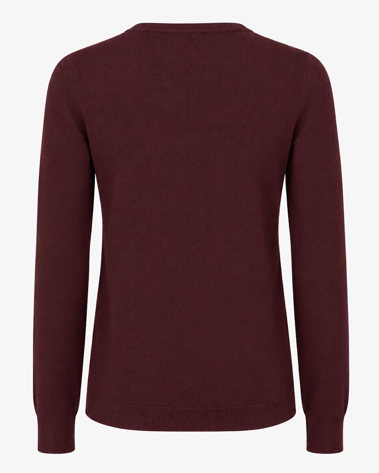 Maglia girocollo con collo a costine