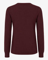 Maglia girocollo con collo a costine