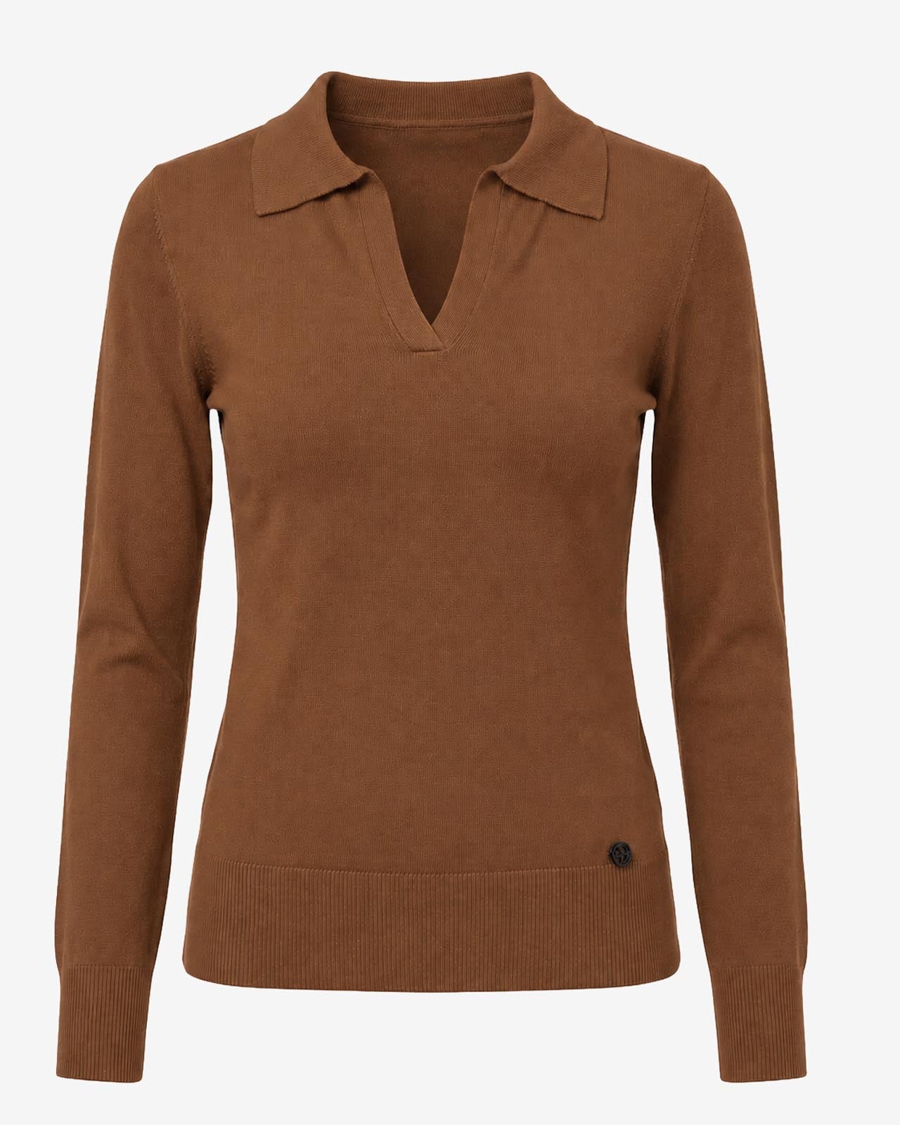 Maglia con collo polo e applicazione logo