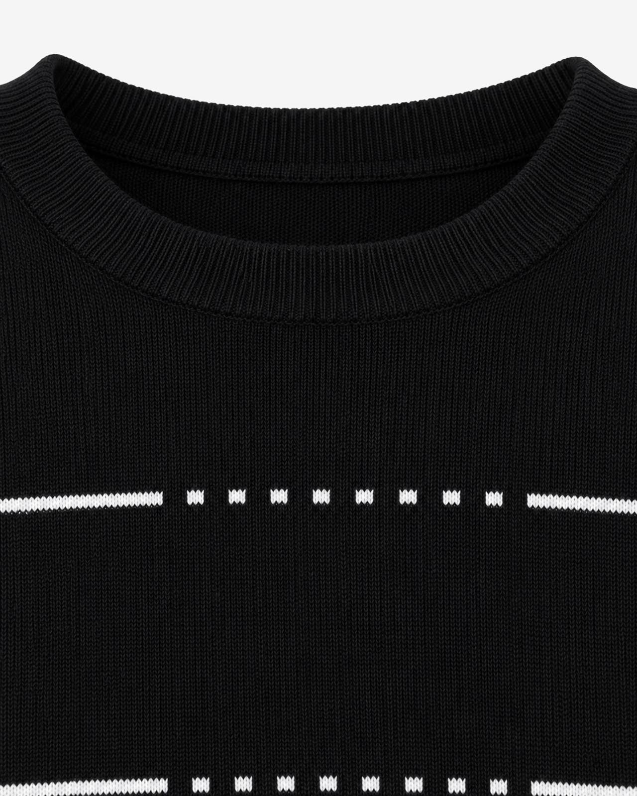 Maglia girocollo con motivo a righini