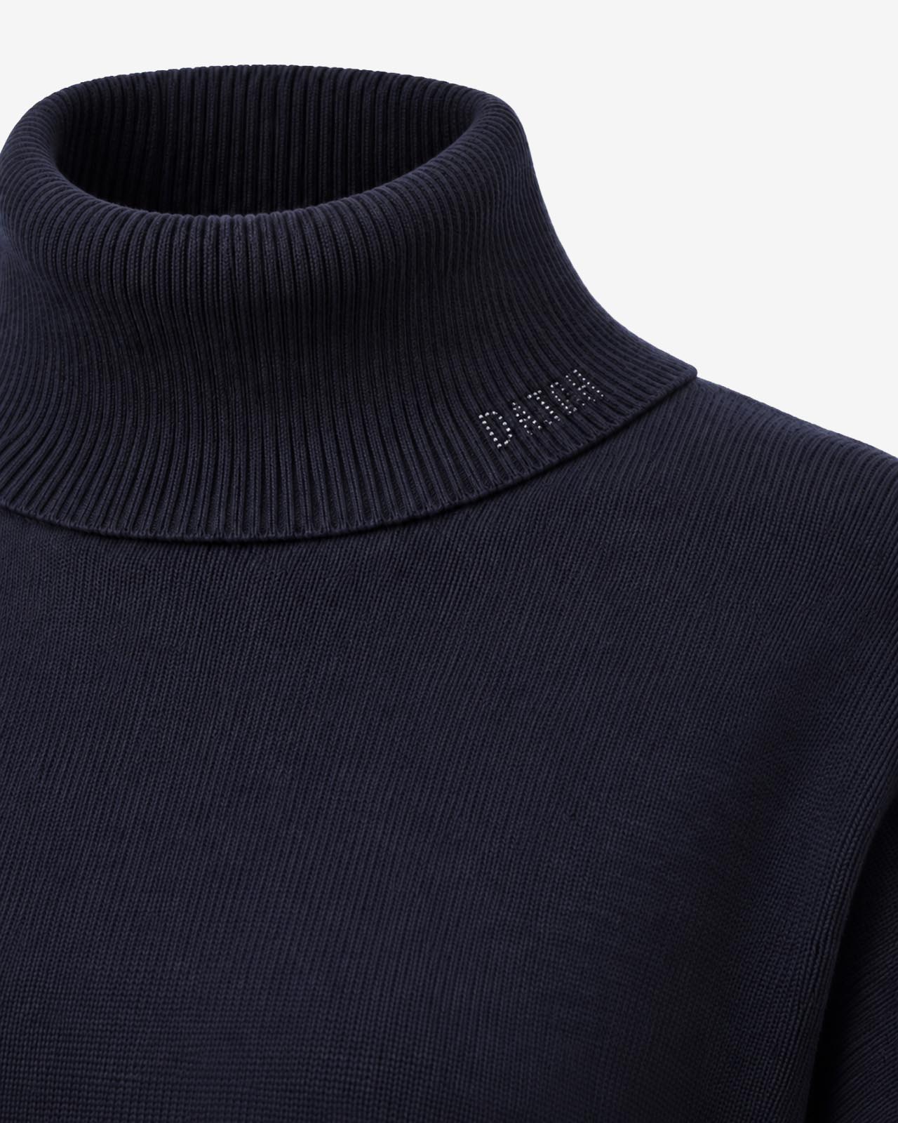Maglia a collo alto a maniche lunghe con strass