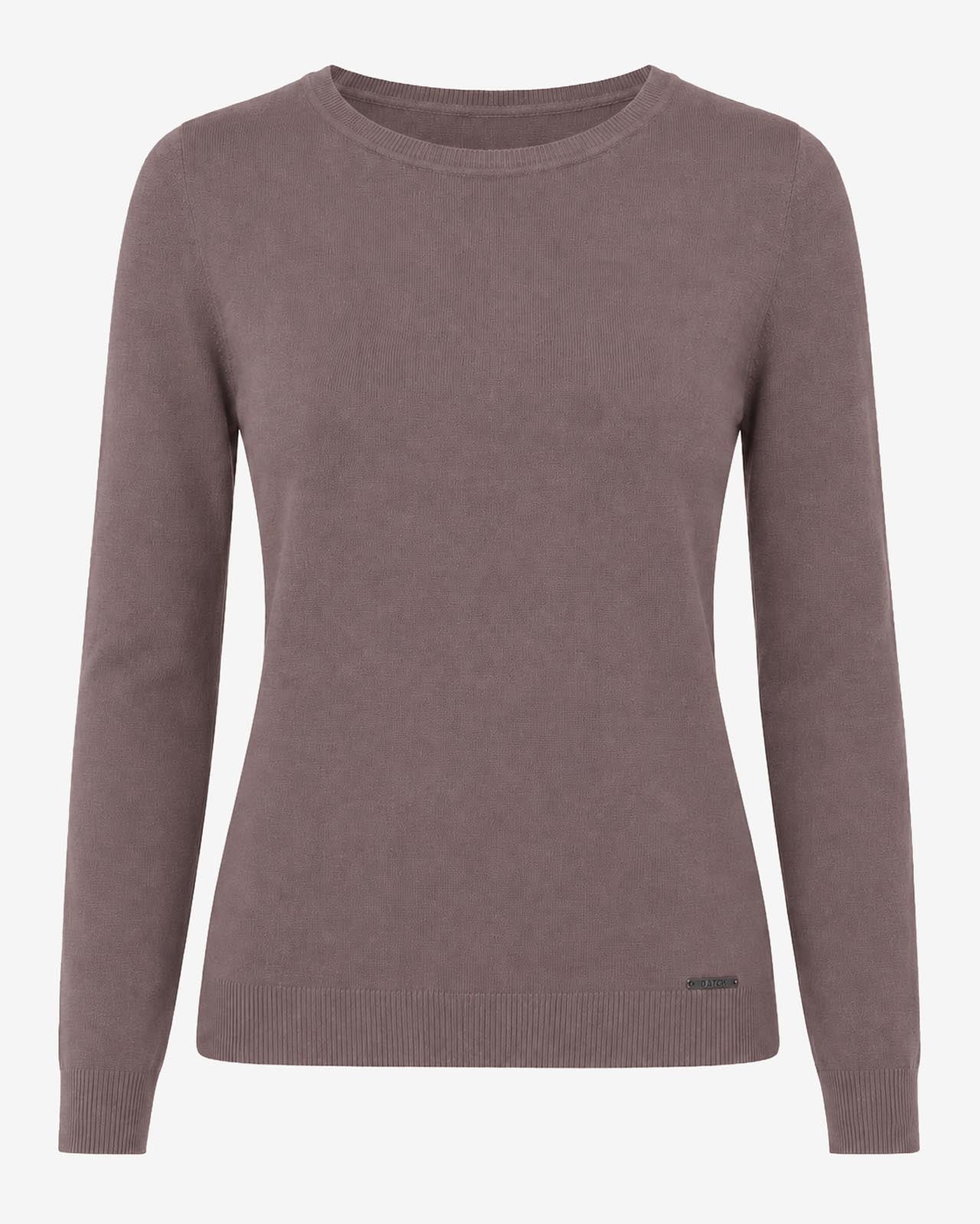 Maglia girocollo con collo a costine