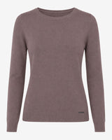 Maglia girocollo con collo a costine