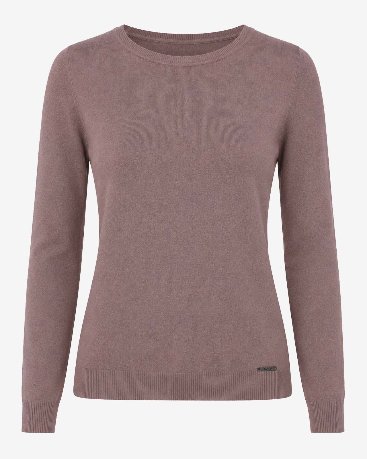 Maglia girocollo con collo a costine