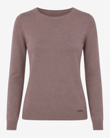 Maglia girocollo con collo a costine