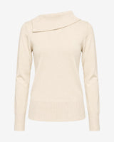 Maglia con scollo asimmetrico e strass